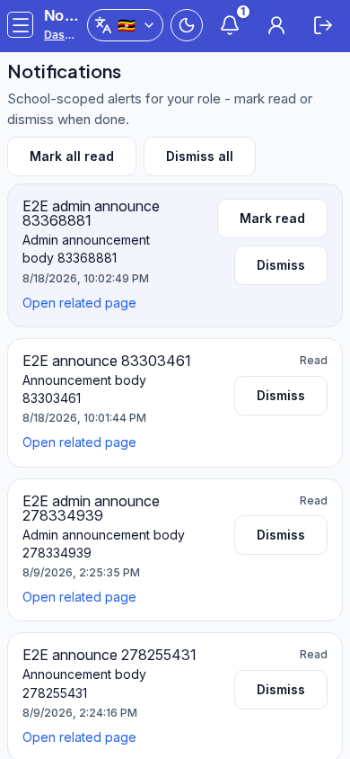 Notifications mobile