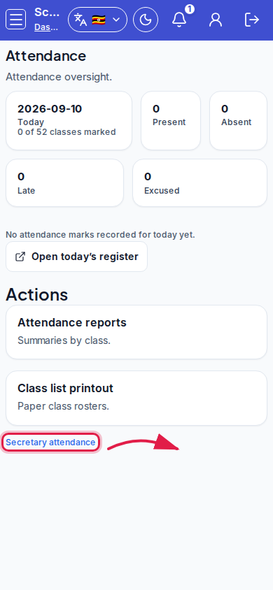 Attendance step 4 mobile