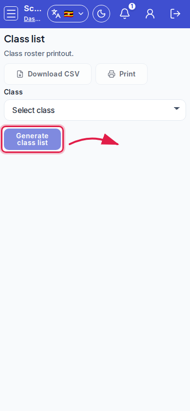 Class Lists step 1 mobile