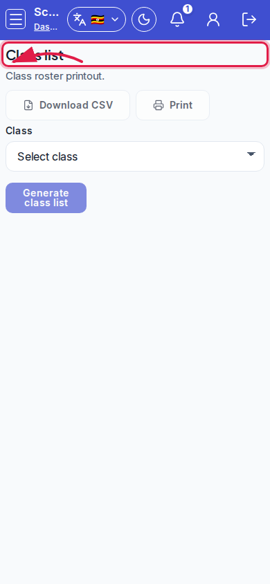 Class Lists step 3 mobile