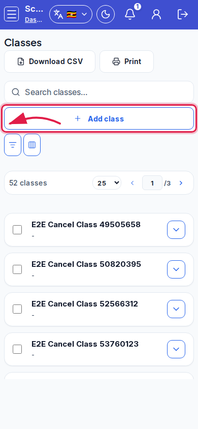 Classes step 2 mobile