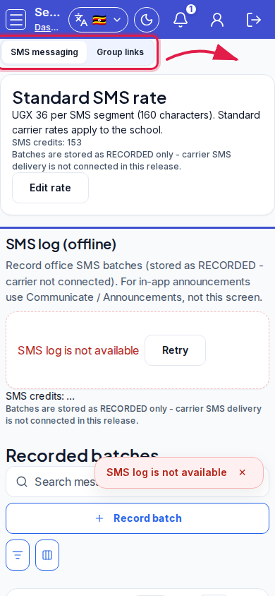 Communication step 1 mobile