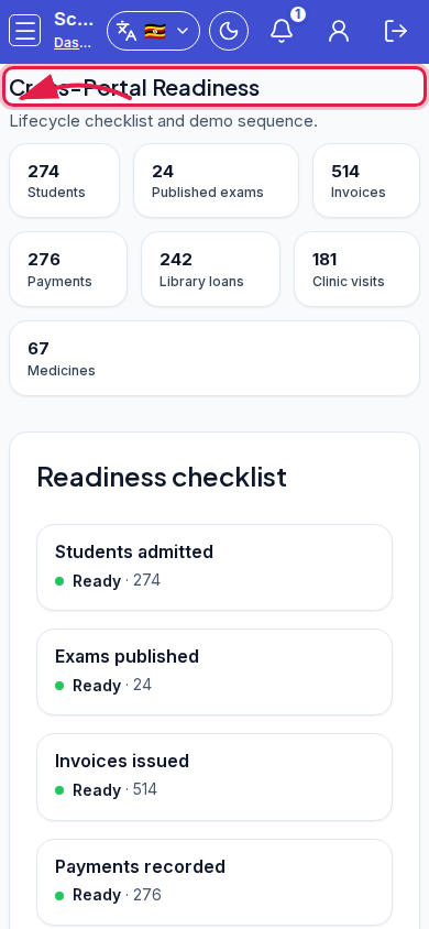 Cross-Portal Readiness step 2 mobile