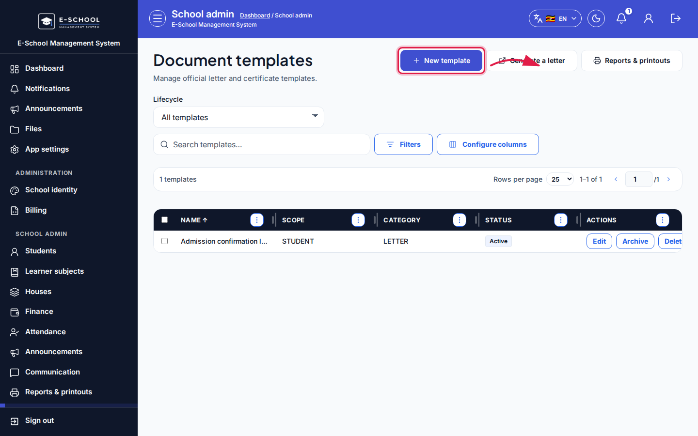 Document templates step 2 desktop