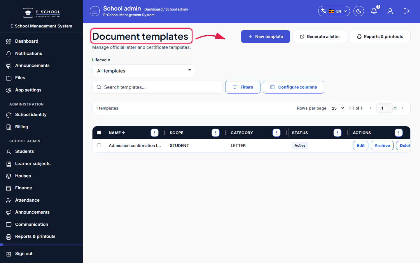 Document templates step 5 desktop