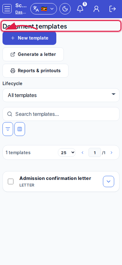 Document templates step 5 mobile