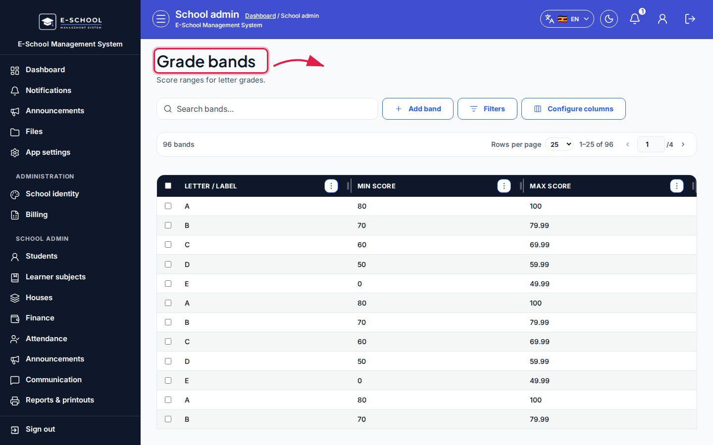 Grade bands step 3 desktop