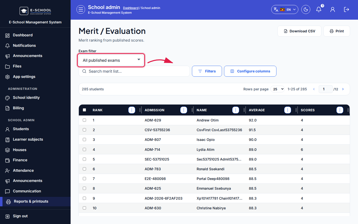 Merit / Evaluation step 2 desktop