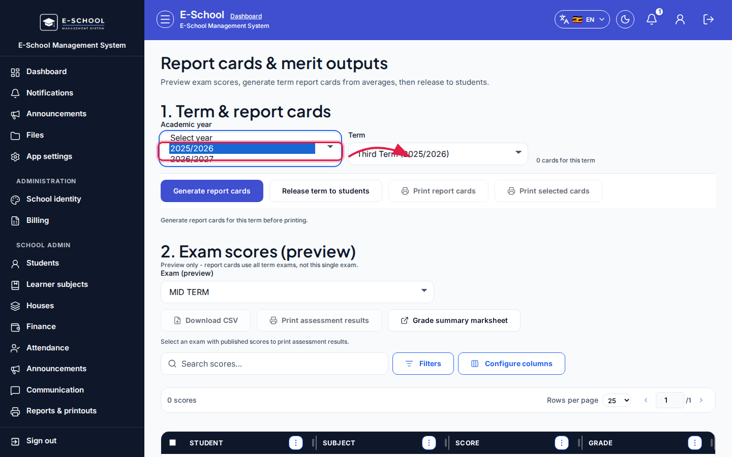 Report cards IF 3 desktop