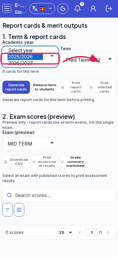 Report cards IF 3 mobile