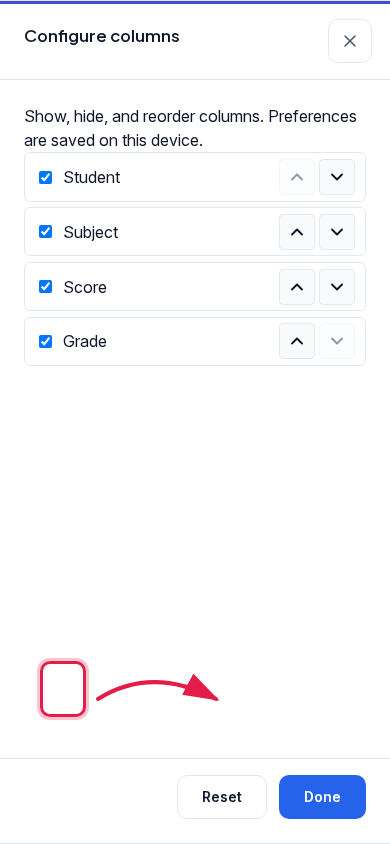 Report cards IF 9 mobile