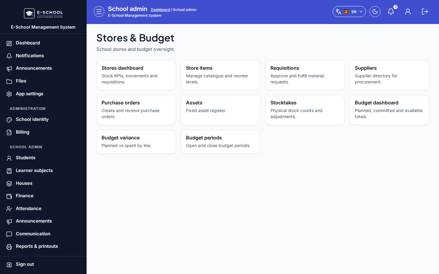 Stores &amp; Budget step 1 desktop