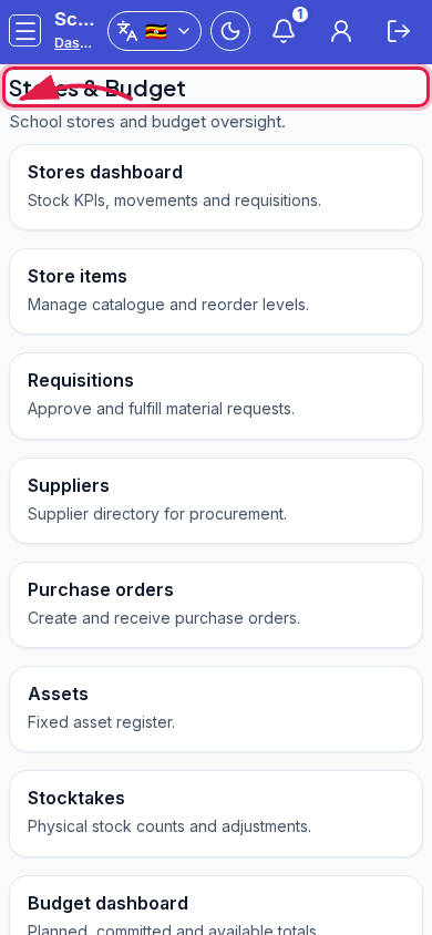 Stores &amp; Budget step 5 mobile