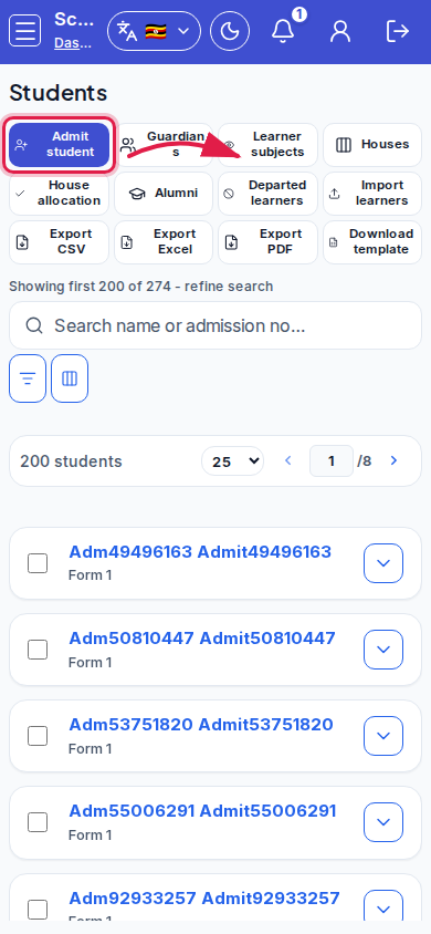 Students step 3 mobile