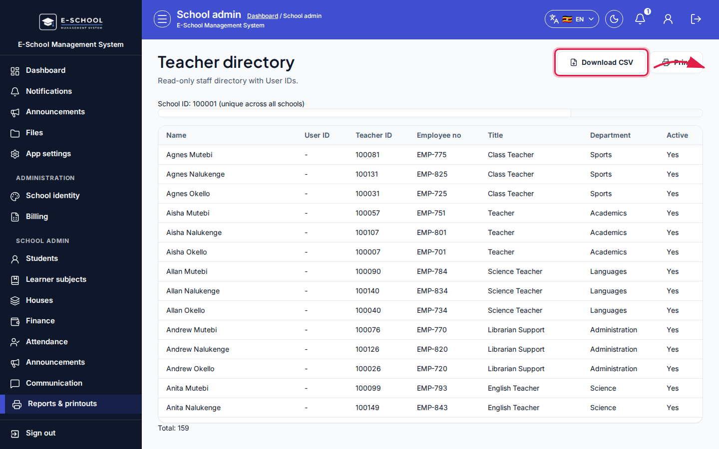 Teacher Directory Print step 4 desktop