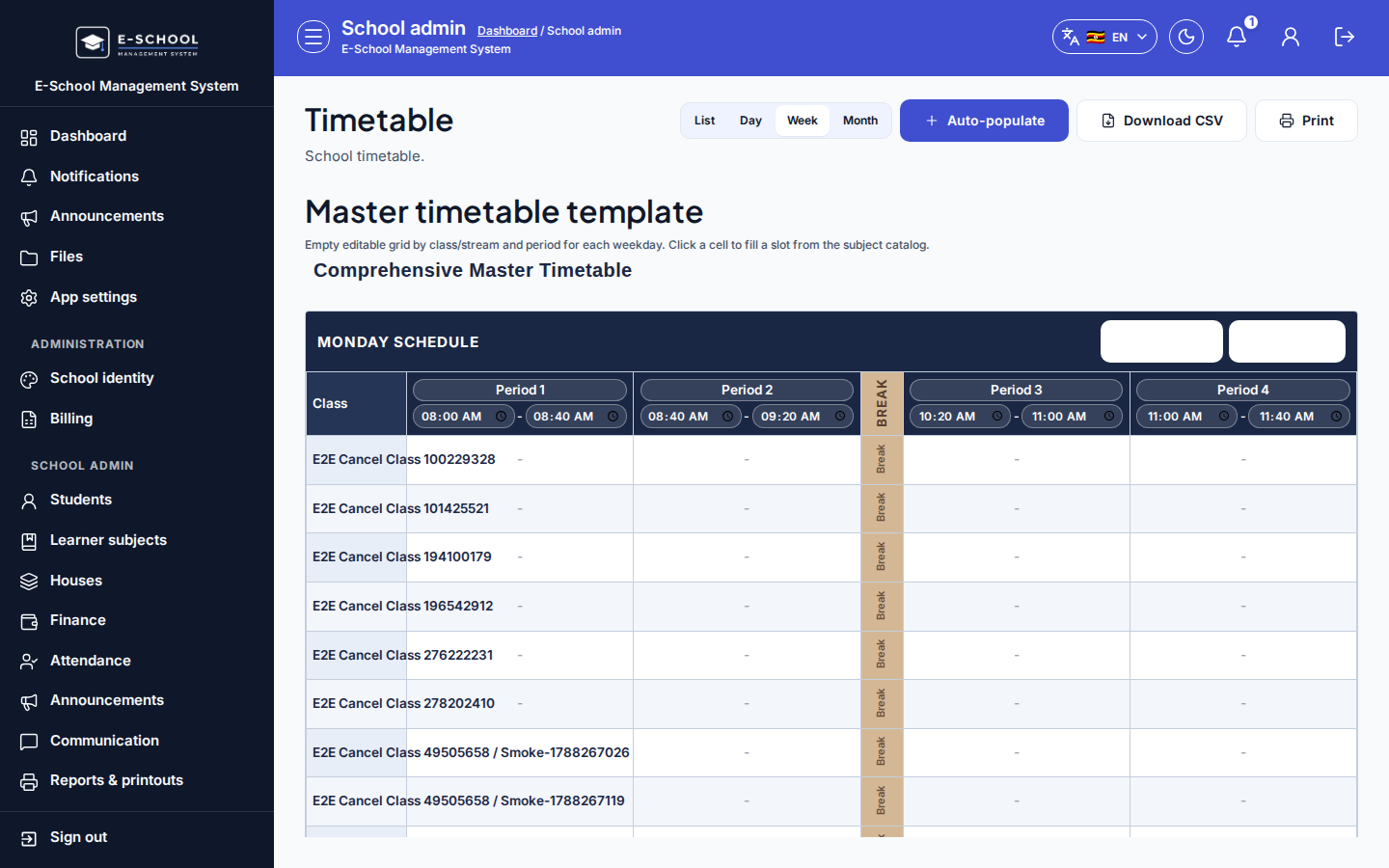 Timetable step 1 desktop