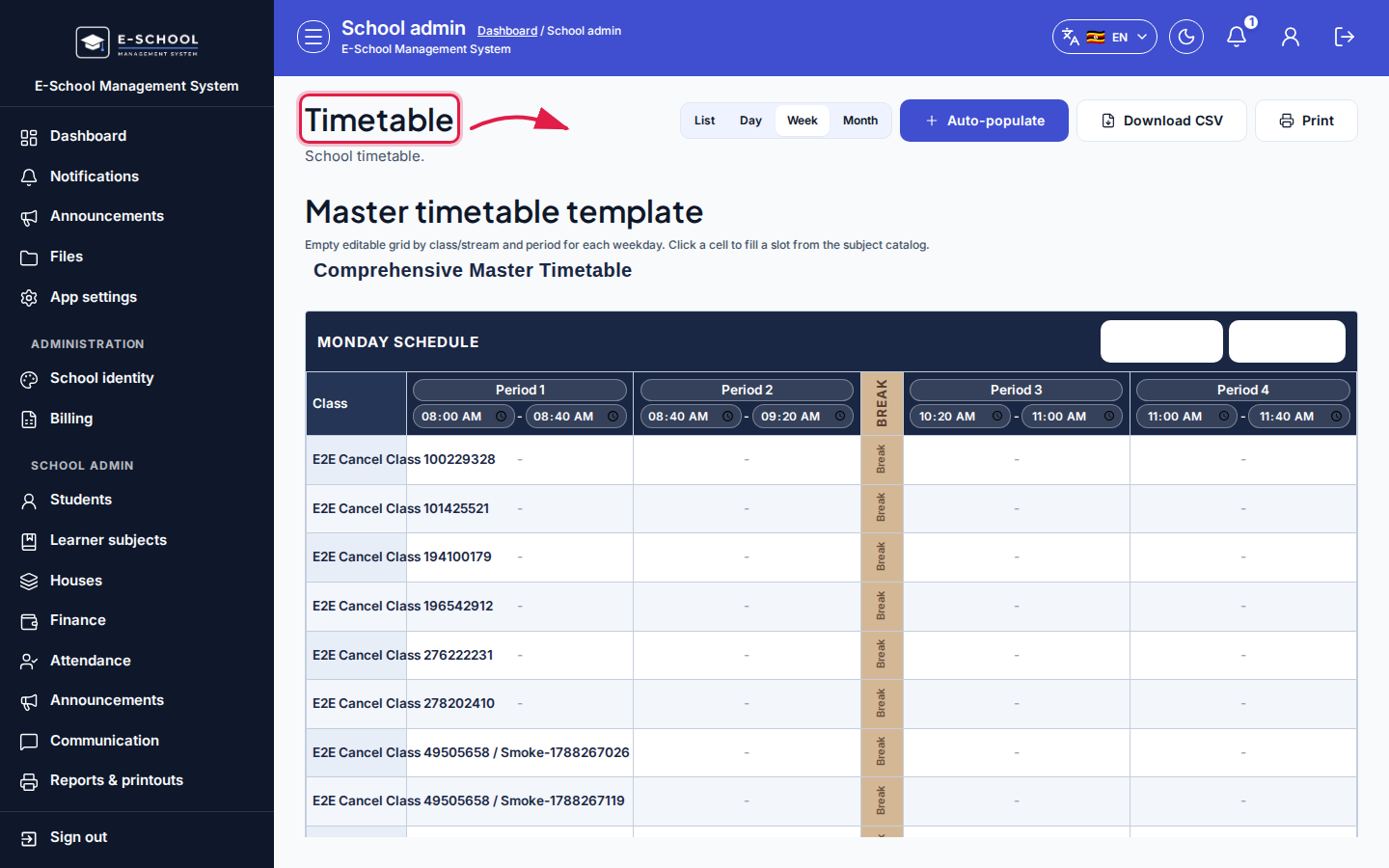 Timetable step 3 desktop