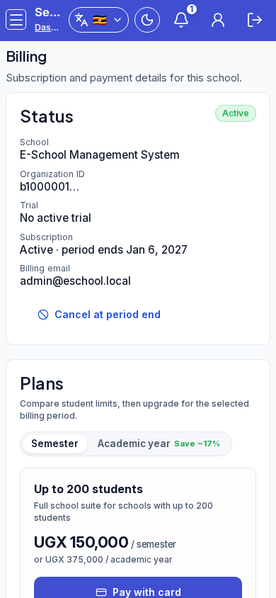 Billing mobile