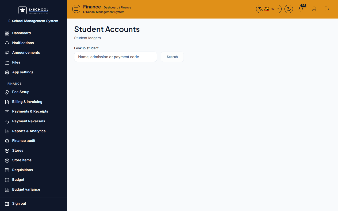 Student Accounts desktop