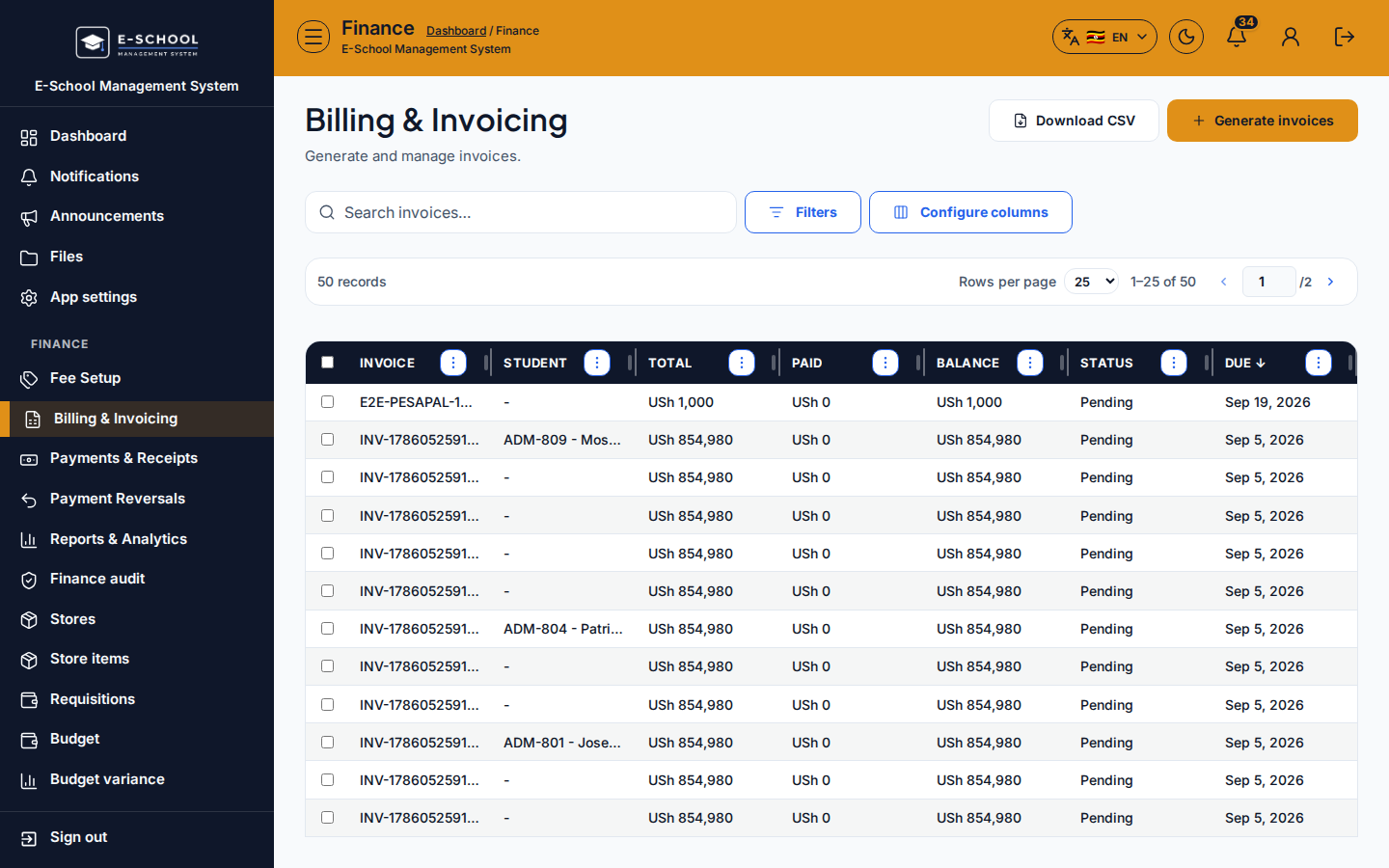 Billing & Invoicing desktop