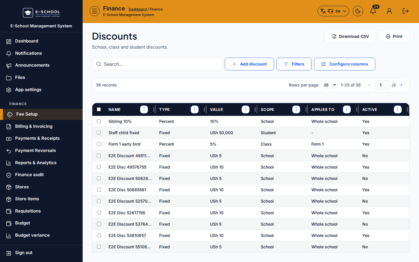 Discounts desktop