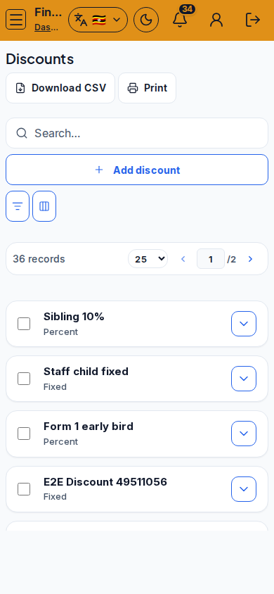 Discounts mobile