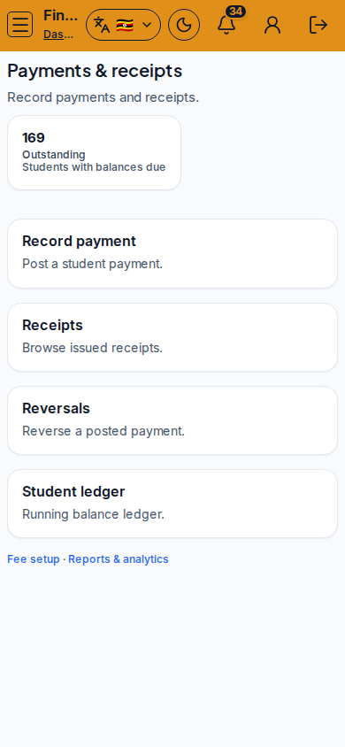 Payments & Receipts mobile