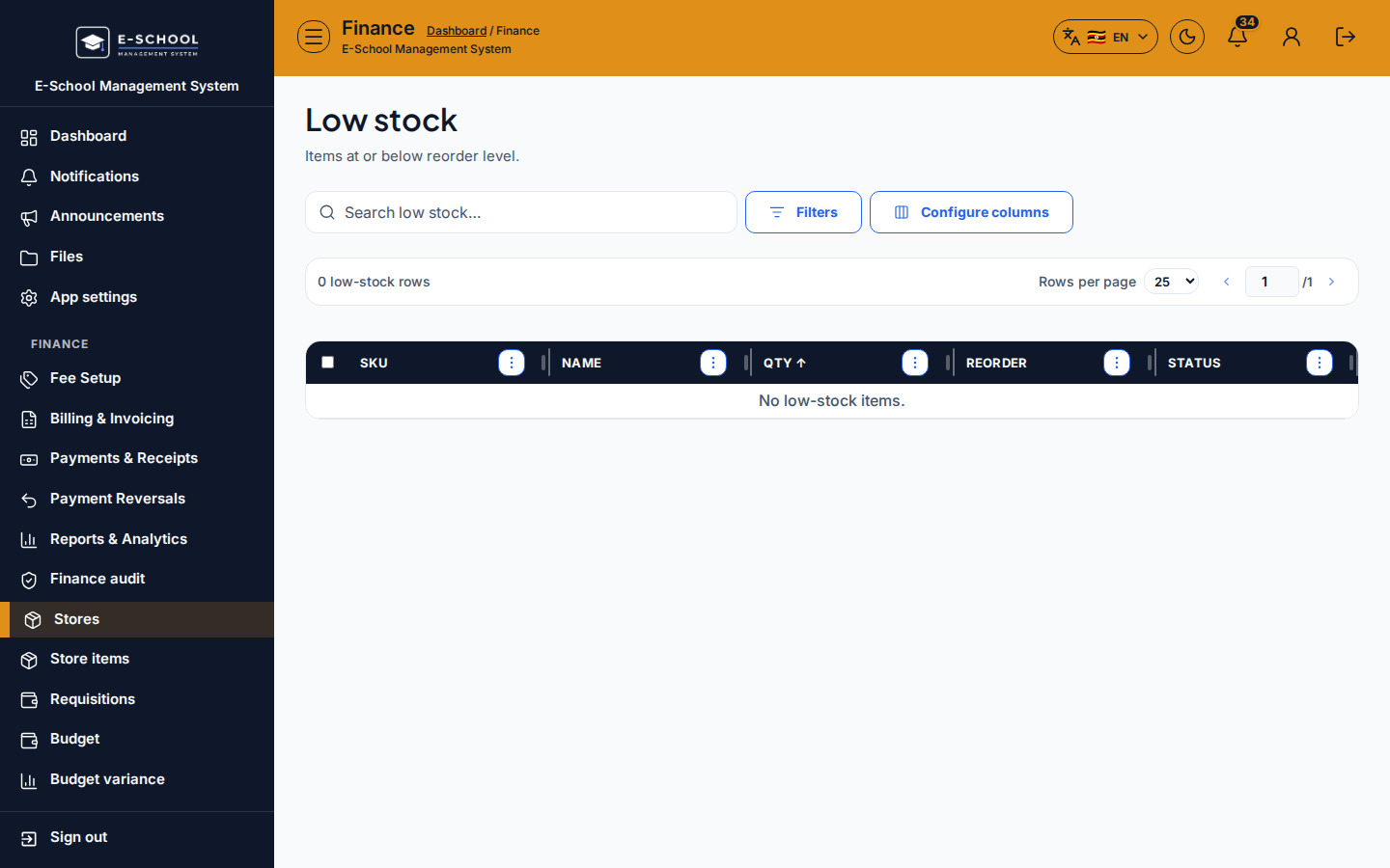 Low stock desktop