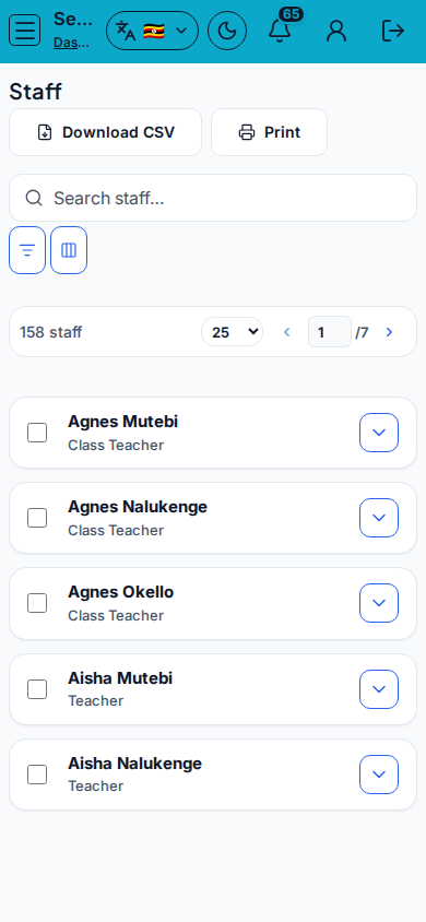 Staff mobile