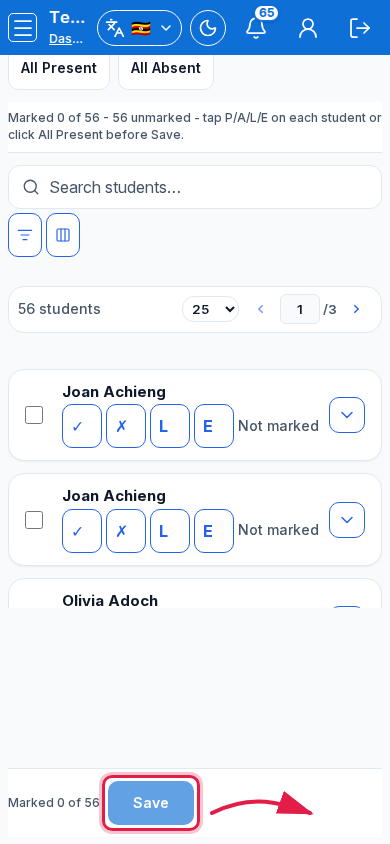 Attendance Register step 4 mobile