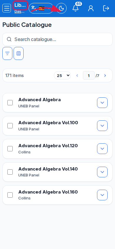 Library step 1 mobile