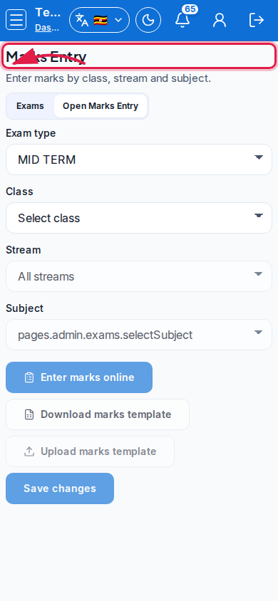Marks &amp; exams step 2 mobile