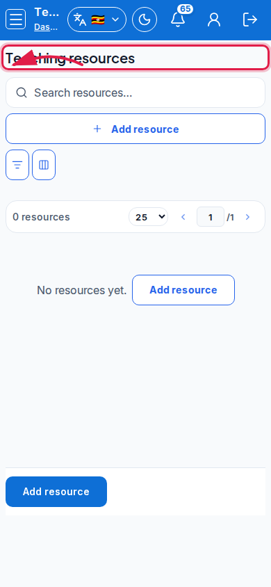 Teaching resources step 3 mobile