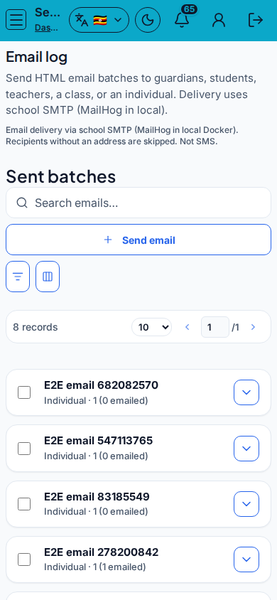 Email log mobile