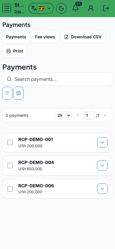 Payments mobile